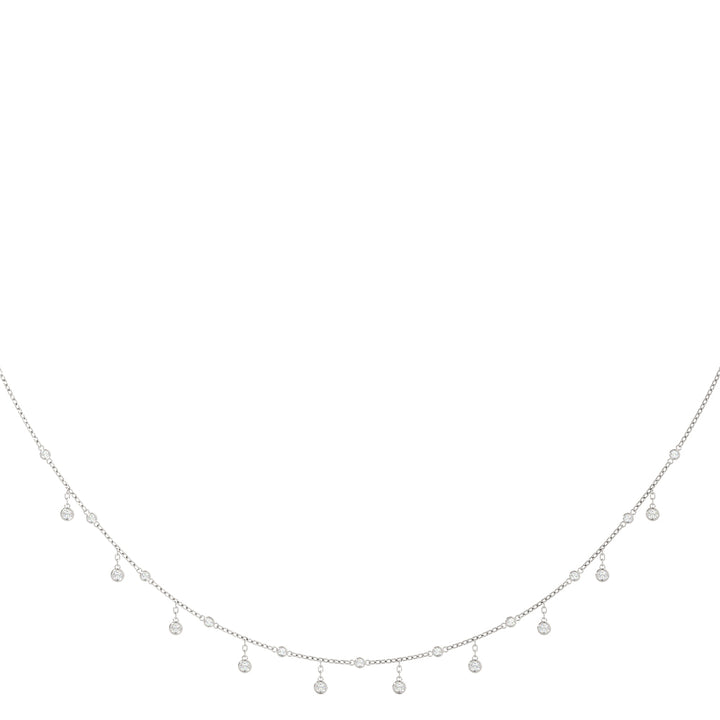 Platinum White Diamond Chain Necklace
