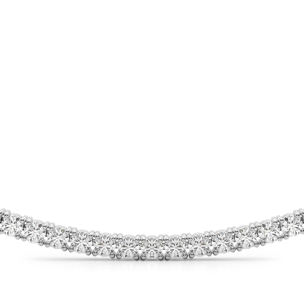 16"" Platinum Lab Diamond Cluster Necklace