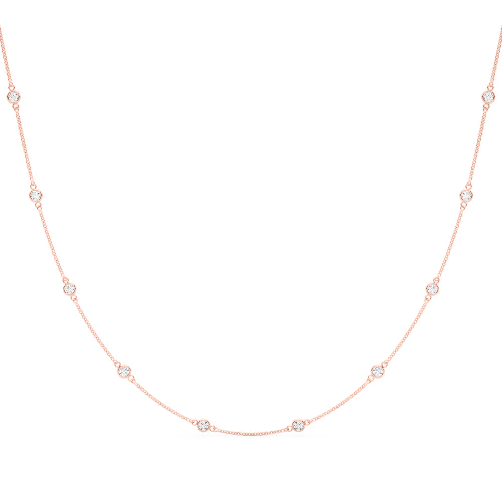 1 ct tw Lab Diamond 18 10 Station Dia Necklace