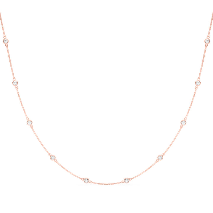 1 ct tw Lab Diamond 18 10 Station Dia Necklace