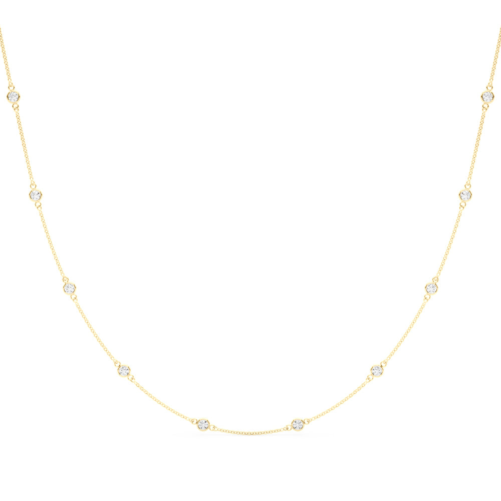 1 ct tw Lab Diamond 18 10 Station Dia Necklace