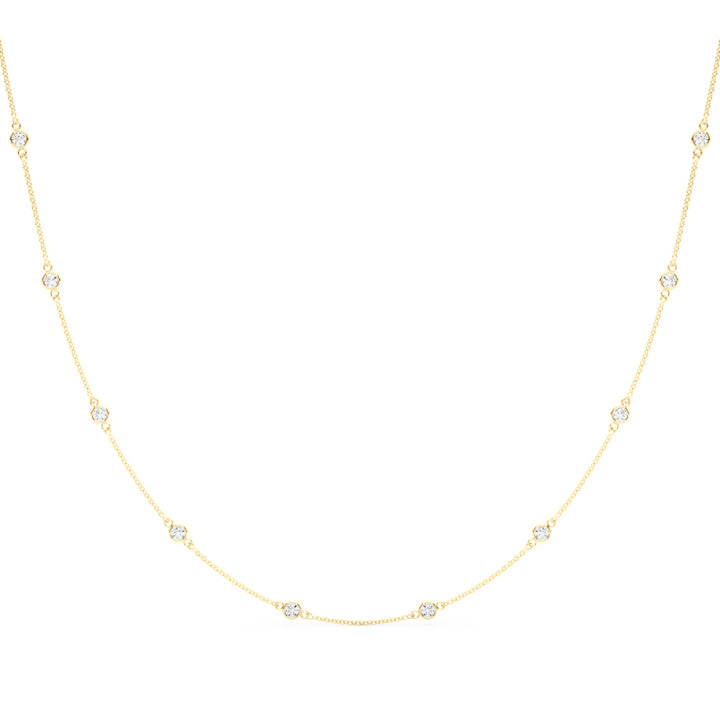 1 ct tw Lab Diamond 18 10 Station Dia Necklace