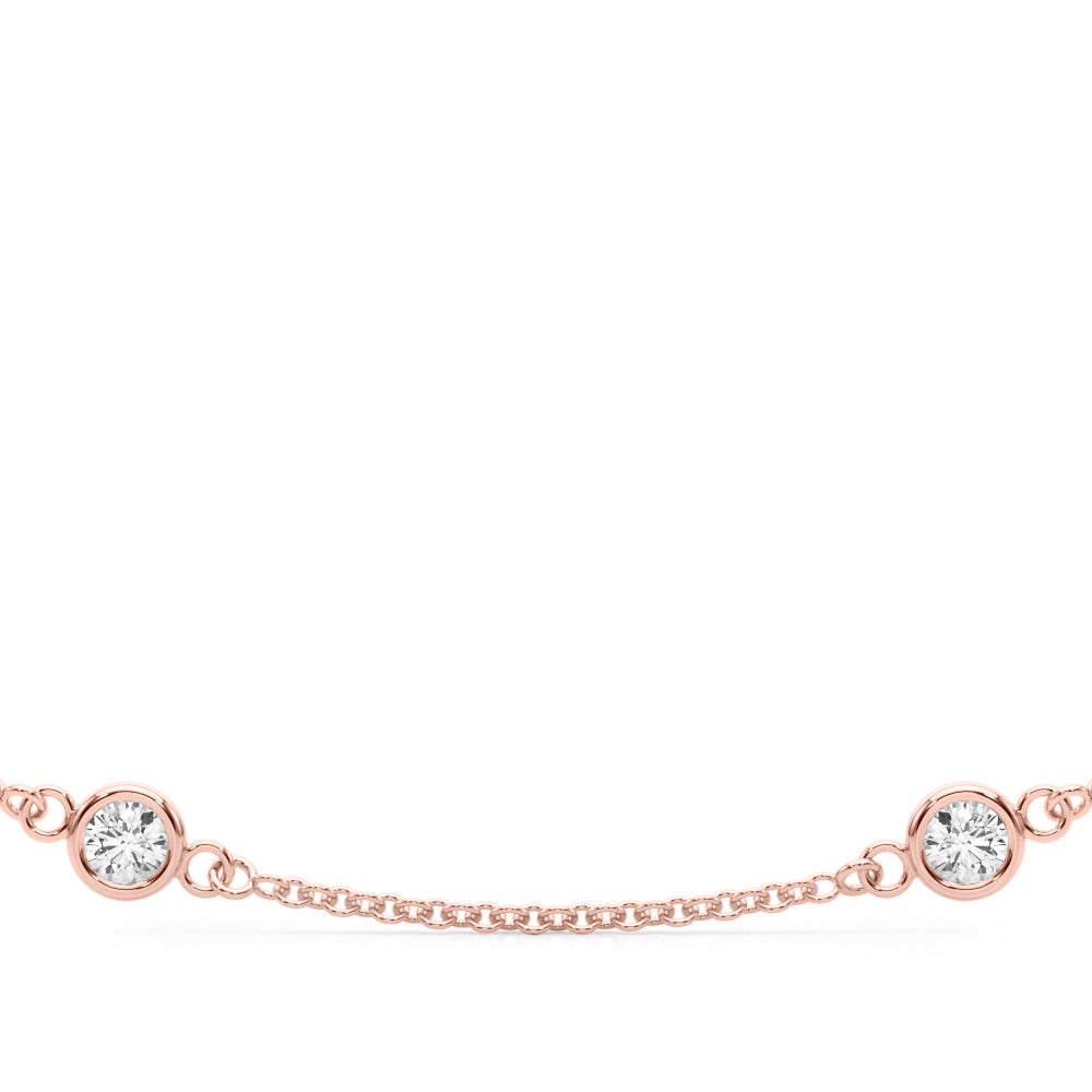 1 ct tw Lab Diamond 18 10 Station Dia Necklace