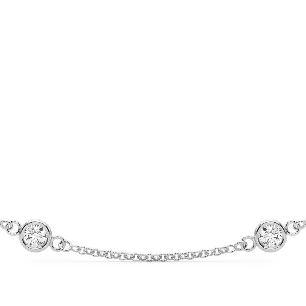1 ct tw Lab Diamond 18 10 Station Dia Necklace