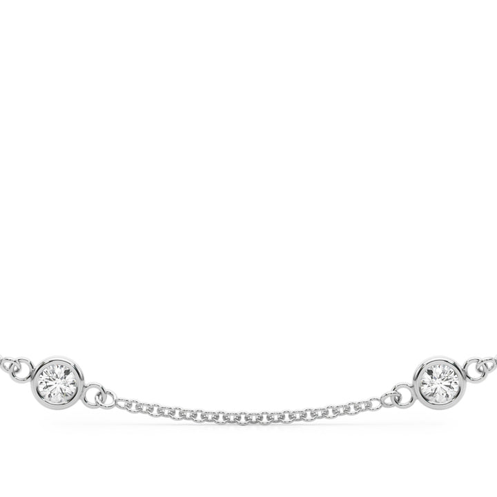 1 ct tw Lab Diamond 18 10 Station Dia Necklace