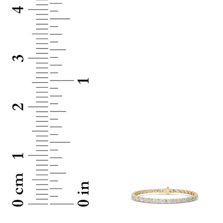 10.5Cttw Oval Shaped Lab Grown Diamond (F/VS) Classic Line Bracelet in 14K Gold