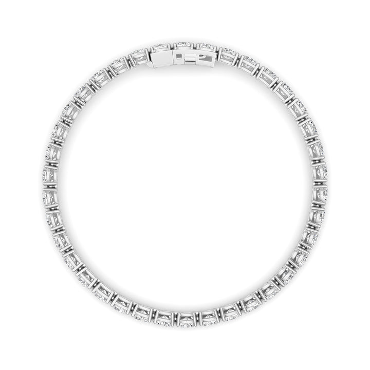 7Cttw Oval Shaped Lab Grown Diamond (F/VS) Tennis Bracelet in 14K Gold