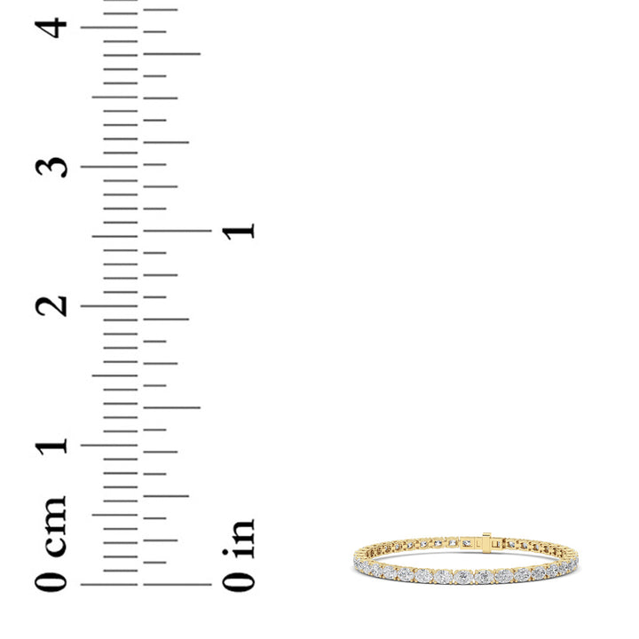 7Cttw Oval Shaped Lab Grown Diamond (F/VS) Tennis Bracelet in 14K Gold