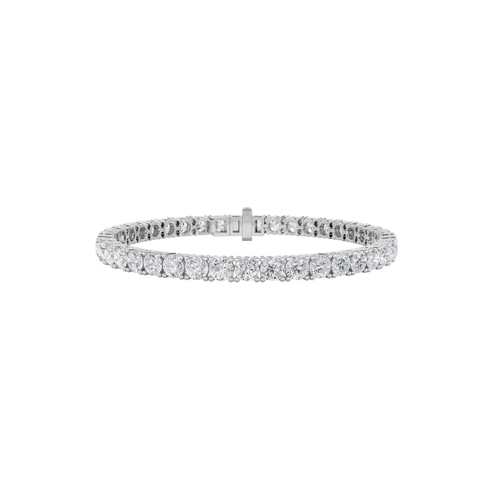 10Cttw Round Shaped Lab Grown Diamond (F/VS) Tennis Bracelet in 14K Gold