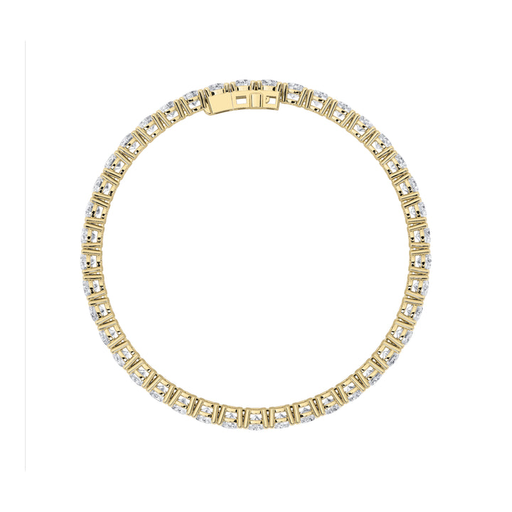 13Cttw Round Shaped Lab Grown Diamond (F/VS) Classic Tennis Bracelet in 14K Gold