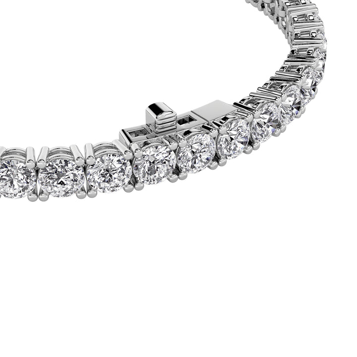 3Cttw Round Shaped Lab Grown Diamond (F/VS) Classic Tennis Bracelet in 14K Gold