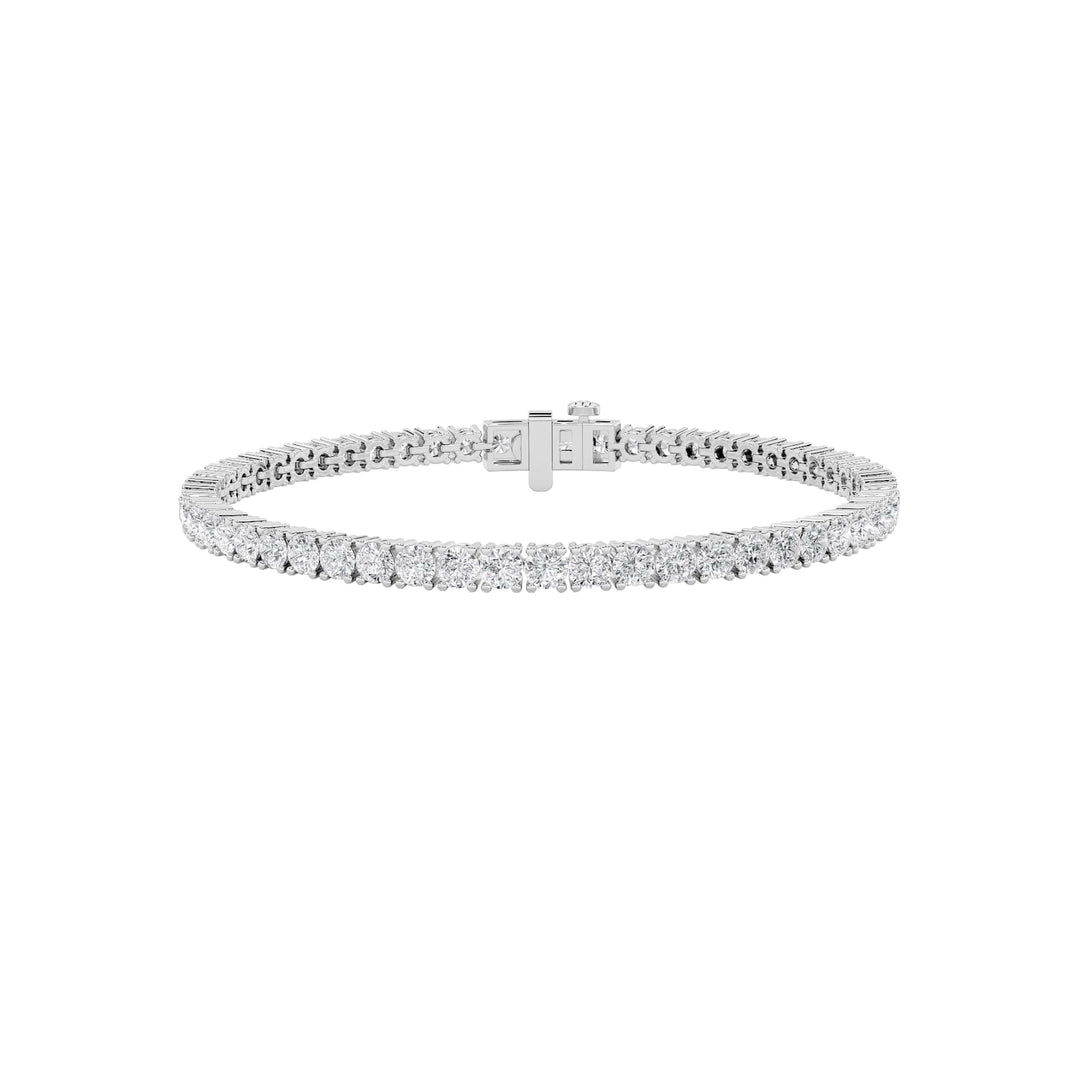 5Cttw Round Shaped Lab Grown Diamond (F/VS) Tennis Bracelet in 14K Gold