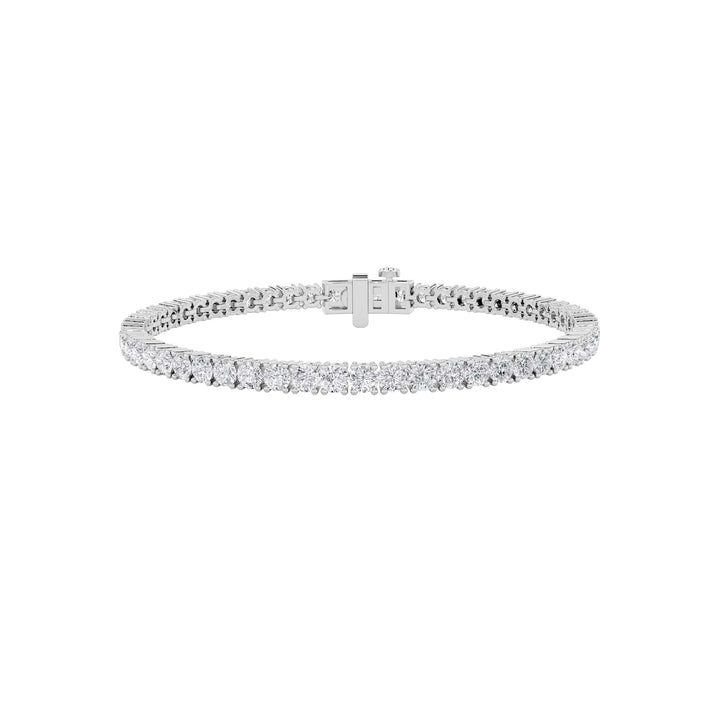 7Cttw Round Shaped Lab Grown Diamond (F/VS) Tennis Bracelet in 14K Gold