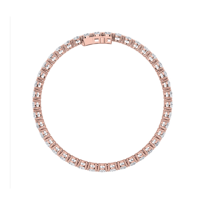 8Cttw Round Shaped Lab Grown Diamond (F/VS) Tennis Bracelet in 14K Gold