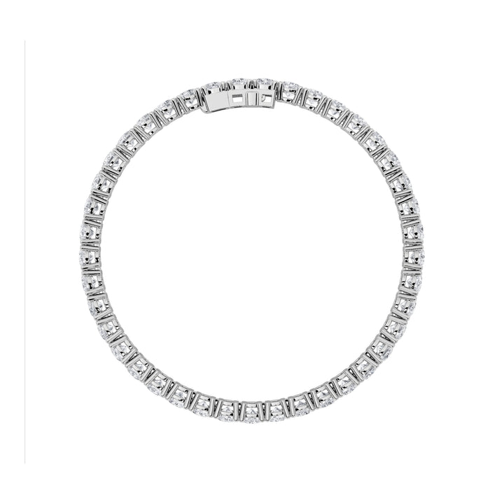 9Cttw Round Shaped Lab Grown Diamond (F/VS) Classic Tennis Bracelet in 14K Gold