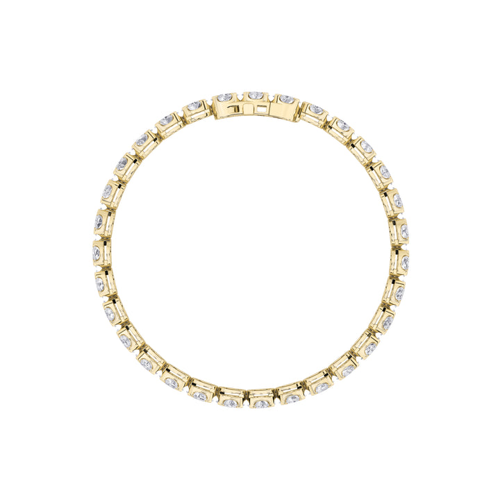 10.5Cttw Oval Shaped Lab Grown Diamond (F/VS)  Bracelet in 14K Gold