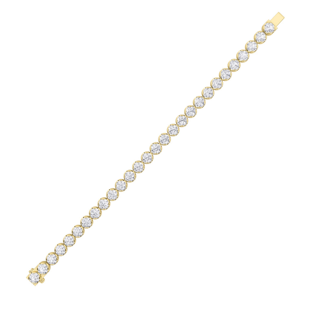 6Cttw Round Shaped Lab Grown Diamond (F/VS)  Bracelet in 14K Gold