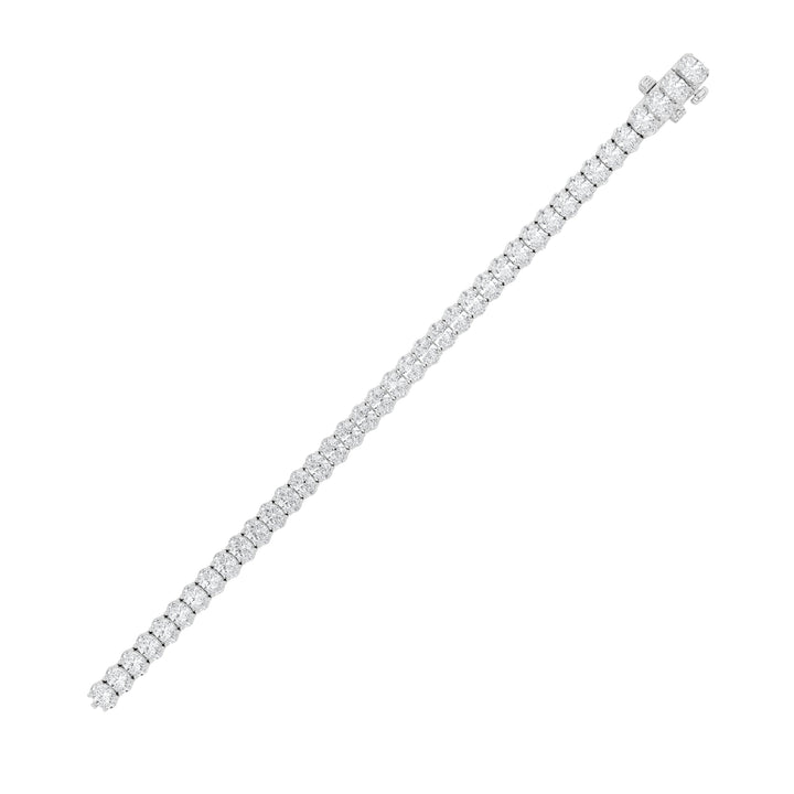 15Cttw Oval Shaped Lab Grown Diamond (F/VS) East West Line Bracelet in 14K Gold