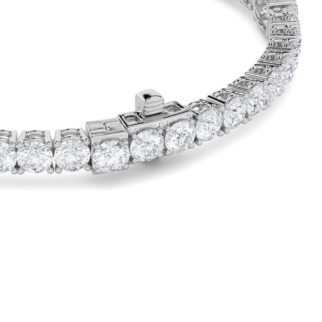 10Cttw Oval Shaped Lab Grown Diamond (F/VS) East West Station Bracelet in 14K Gold