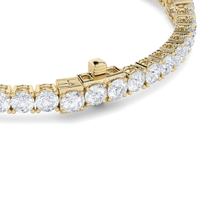 10Cttw Oval Shaped Lab Grown Diamond (F/VS) East West Station Bracelet in 14K Gold