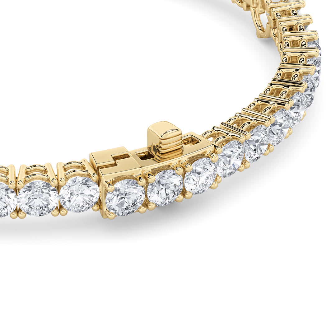 10Cttw Pear Shaped Lab Grown Diamond (F/VS) East West Station Bracelet in 14K Gold