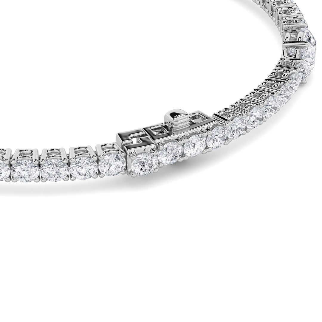 6Cttw Pear Shaped Lab Grown Diamond (F/VS) East West Station Bracelet in 14K Gold
