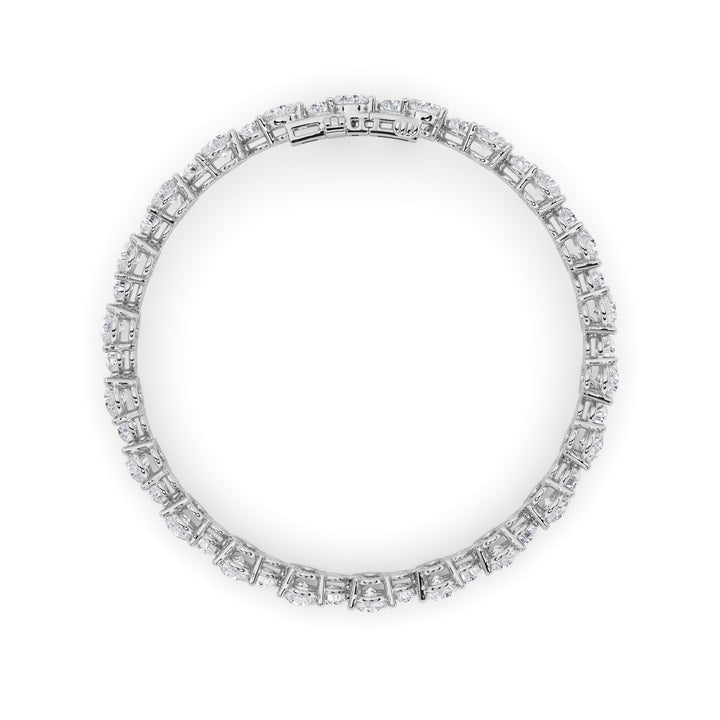 13Cttw Round Shaped Lab Grown Diamond (F/VS) Cluster Bracelet in 14K Gold