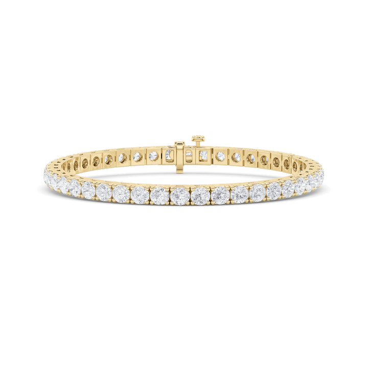 8Cttw Round Shaped Lab Grown Diamond (F/VS)  Bracelet in 14K Gold