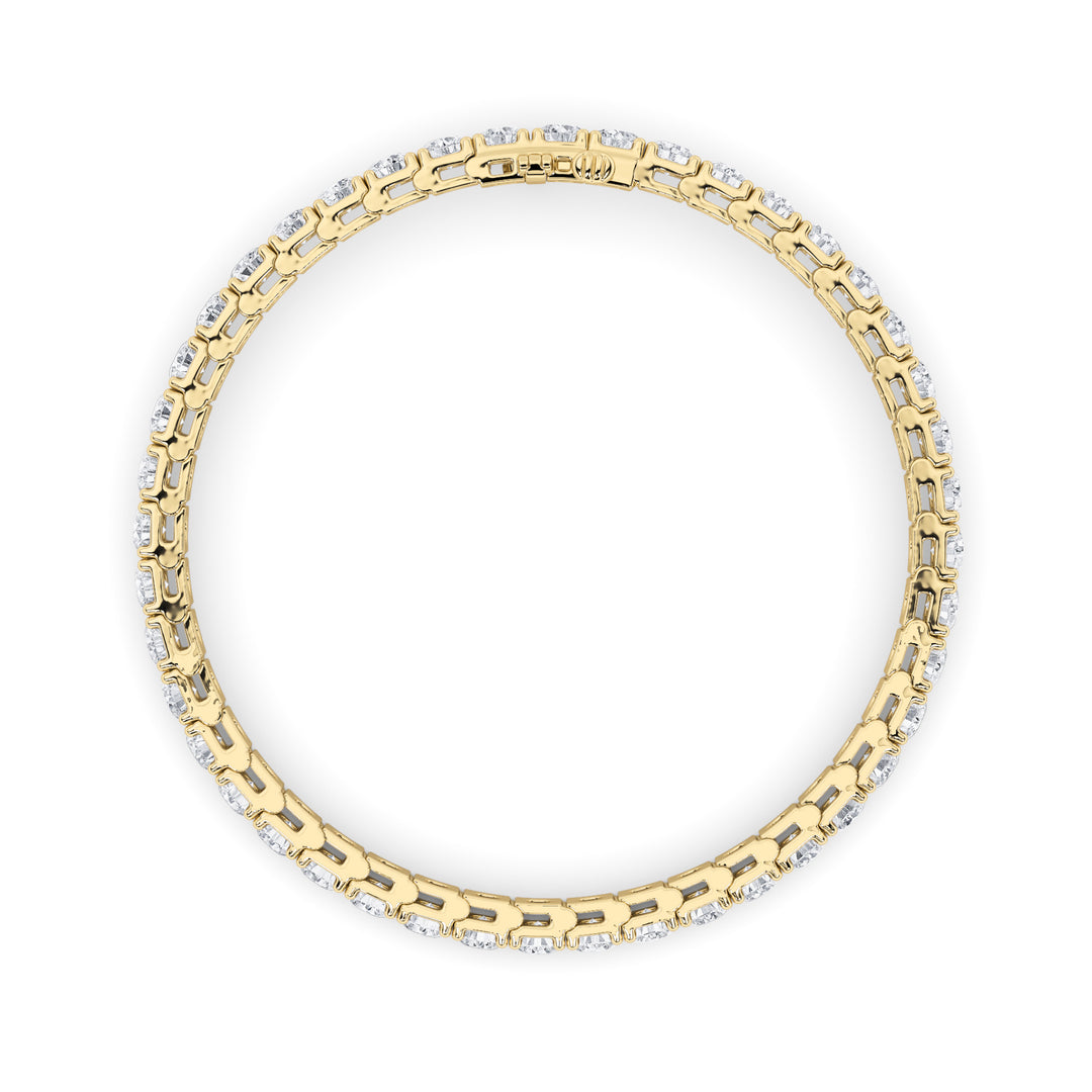 8Cttw Round Shaped Lab Grown Diamond (F/VS)  Bracelet in 14K Gold