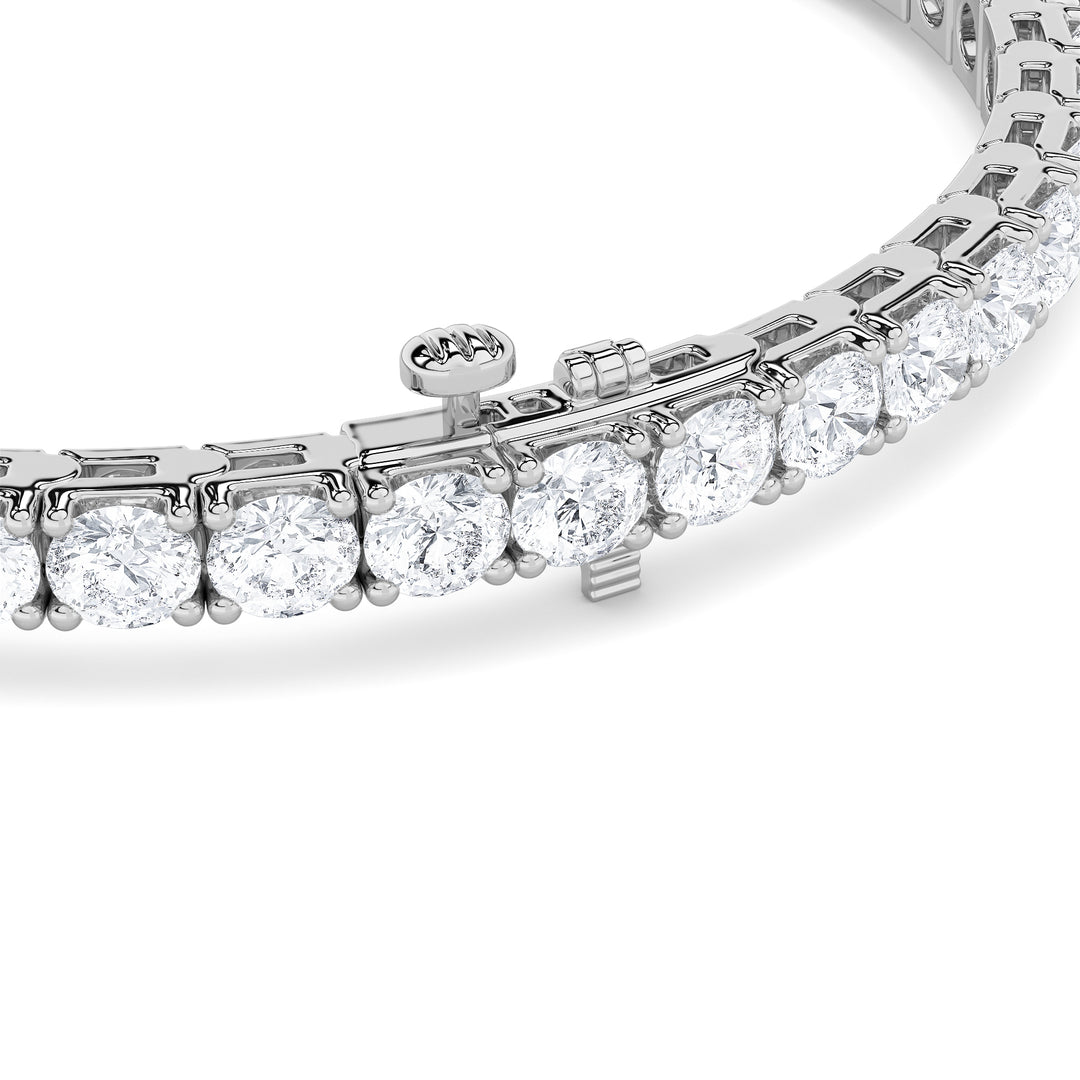9Cttw Round Shaped Lab Grown Diamond (F/VS)  Bracelet in 14K Gold