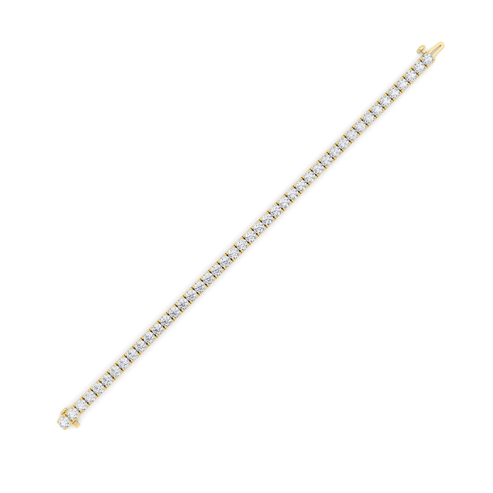 9Cttw Round Shaped Lab Grown Diamond (F/VS)  Bracelet in 14K Gold
