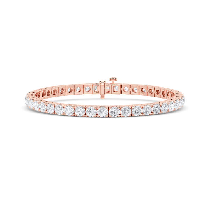 9Cttw Round Shaped Lab Grown Diamond (F/VS)  Bracelet in 14K Gold