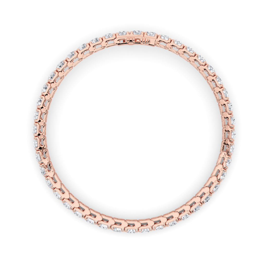 9Cttw Round Shaped Lab Grown Diamond (F/VS)  Bracelet in 14K Gold
