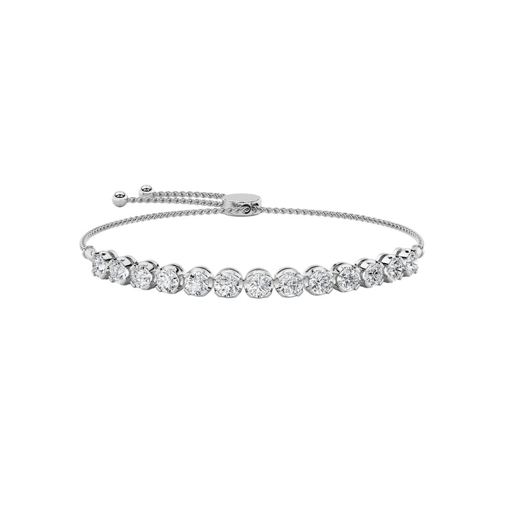 2.5Cttw Round Shaped Lab Grown Diamond (F/VS) Bolo Bracelet in 14K Gold