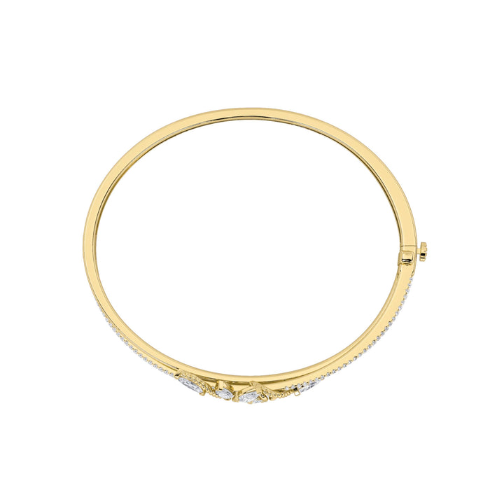 2Cttw Marquise Shaped Lab Grown Diamond (F/VS)  Bracelet in 14K Gold