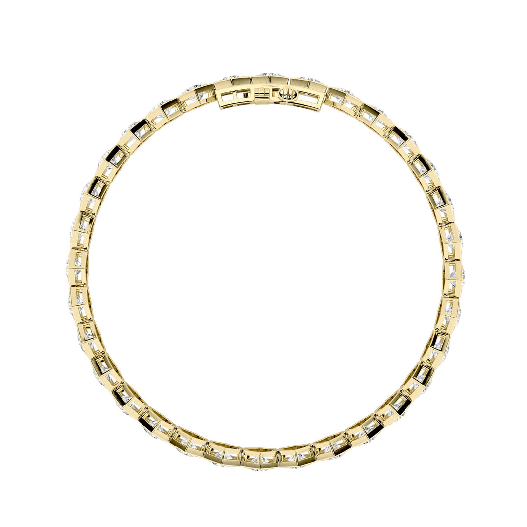 10Cttw Round Shaped Lab Grown Diamond (F/VS)  Bracelet in 14K Gold