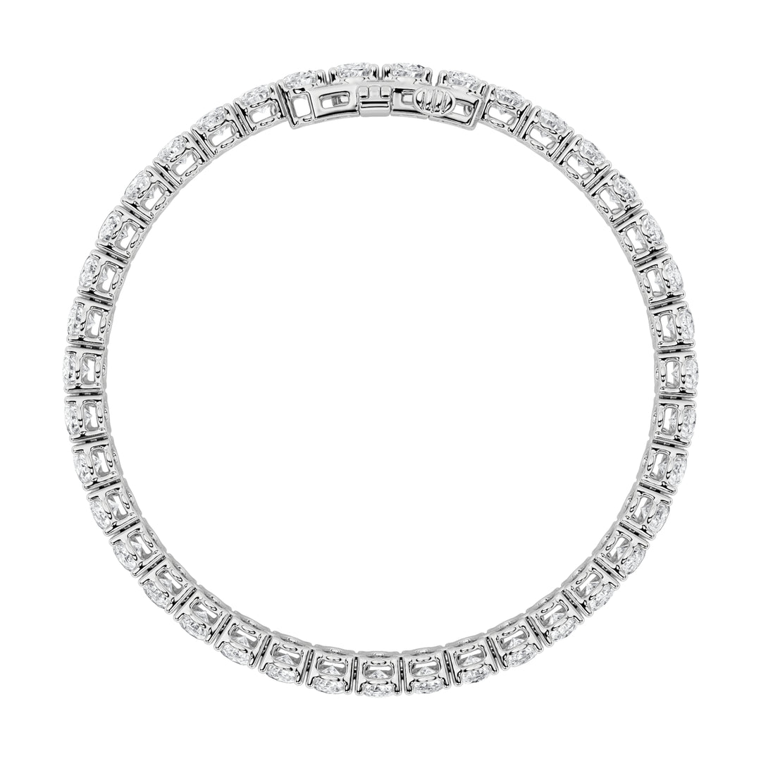 15Cttw Oval Shaped Lab Grown Diamond North  South Bracelet in 14K Gold (F/VS)