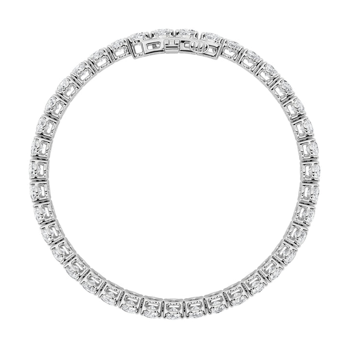 15Cttw Oval Shaped Lab Grown Diamond North  South Bracelet in 14K Gold (F/VS)