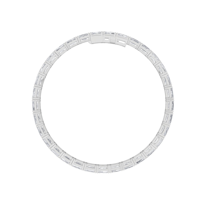 8Cttw Radiant Shaped Lab Grown Diamond (F/VS) East West Line Bracelet in 14K Gold