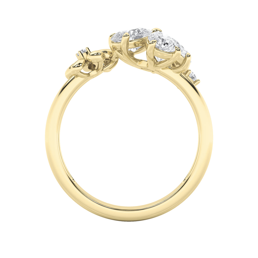 5.4Cttw Pear Shaped Lab Grown Diamond (F/VS)  Bracelet in 14K Gold - Size 6