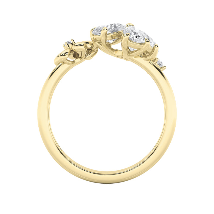 5.4Cttw Pear Shaped Lab Grown Diamond (F/VS)  Bracelet in 14K Gold - Size 6