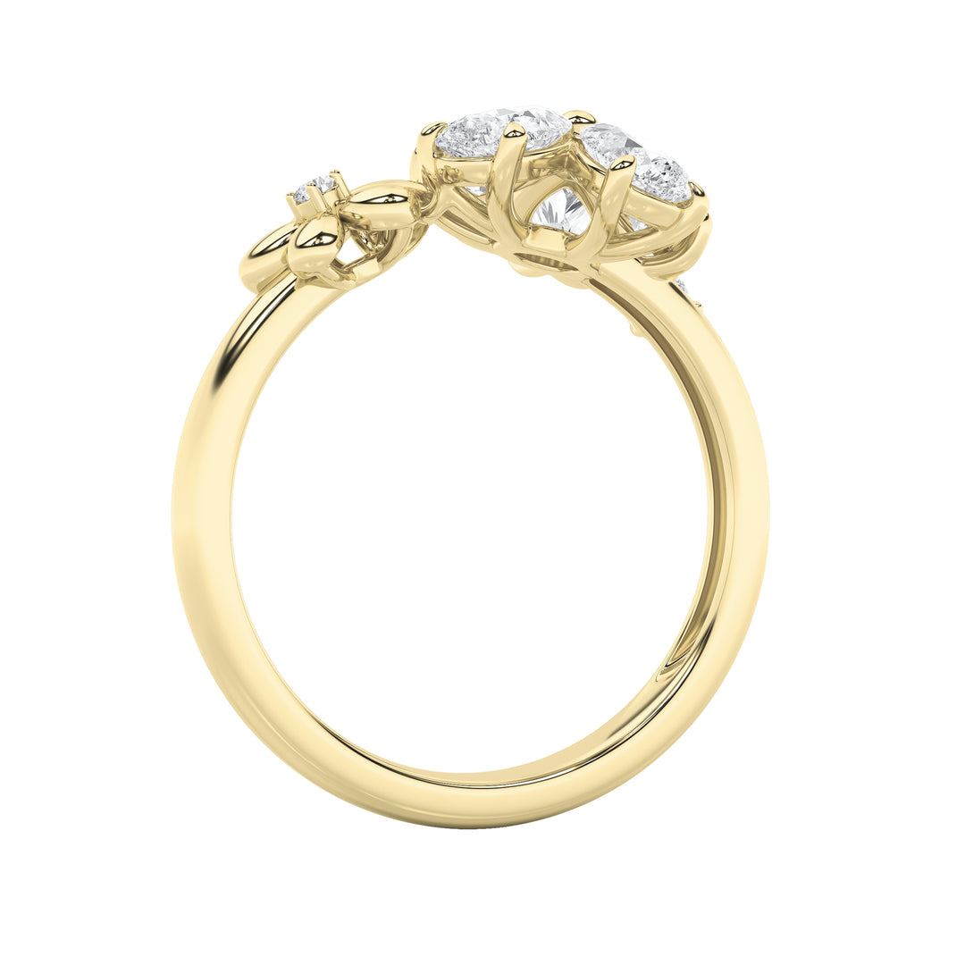 5.4Cttw Pear Shaped Lab Grown Diamond (F/VS)  Bracelet in 14K Gold - Size 6