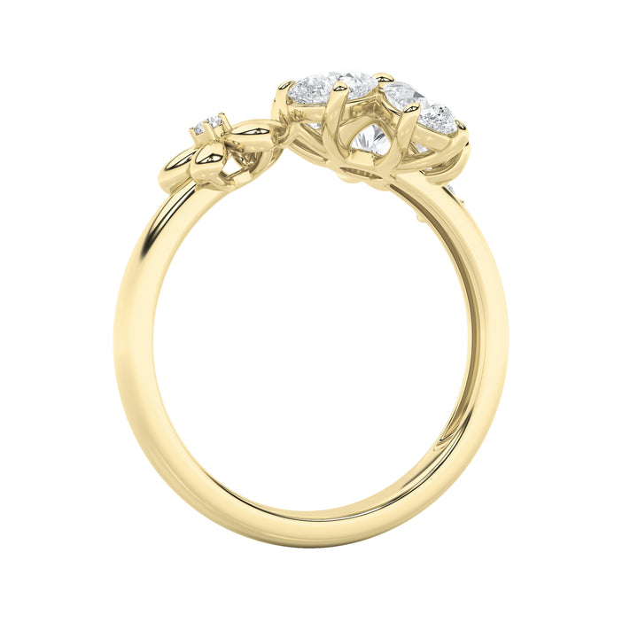 5.4Cttw Pear Shaped Lab Grown Diamond (F/VS)  Bracelet in 14K Gold - Size 6