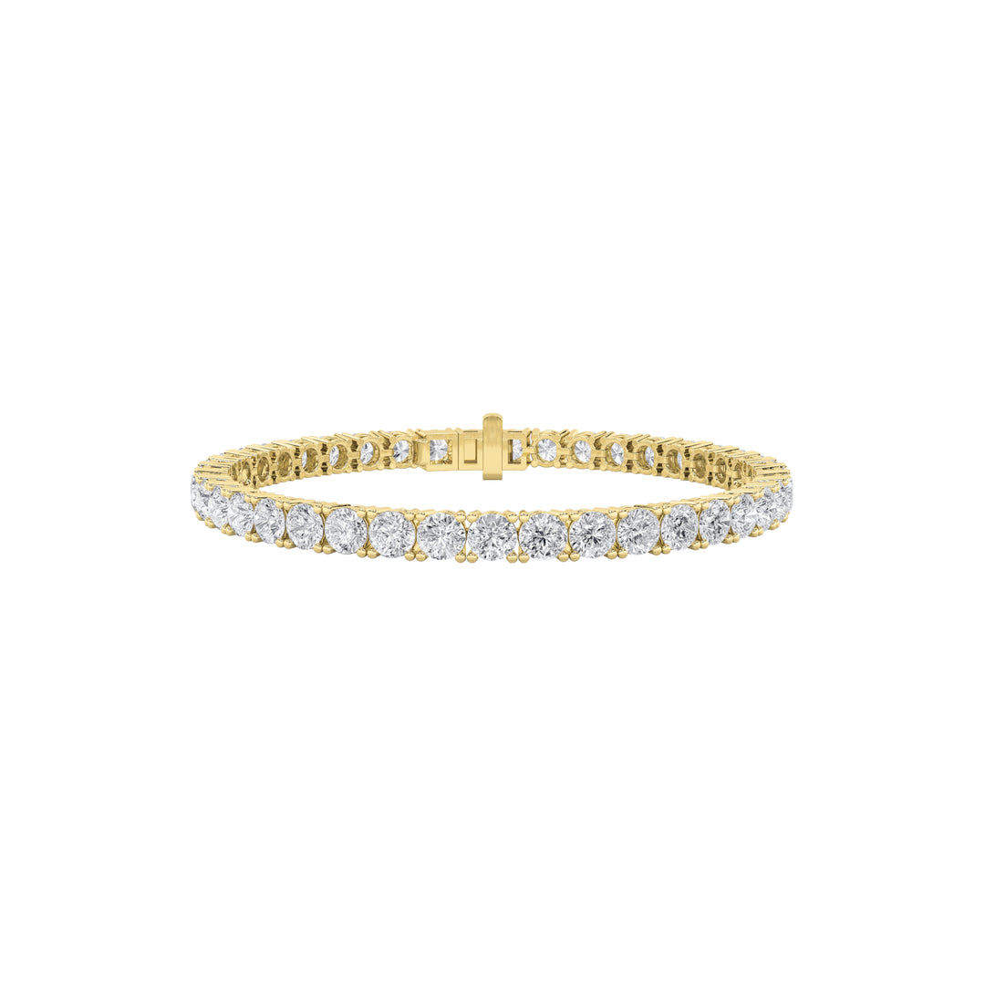 14Cttw Round Shaped Lab Grown Diamond Tennis Bracelet in 14K Gold (F/VS)