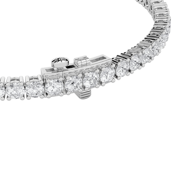6Cttw Round Shaped Lab Grown Diamond Tennis Bracelet in 14K Gold (F/VS)