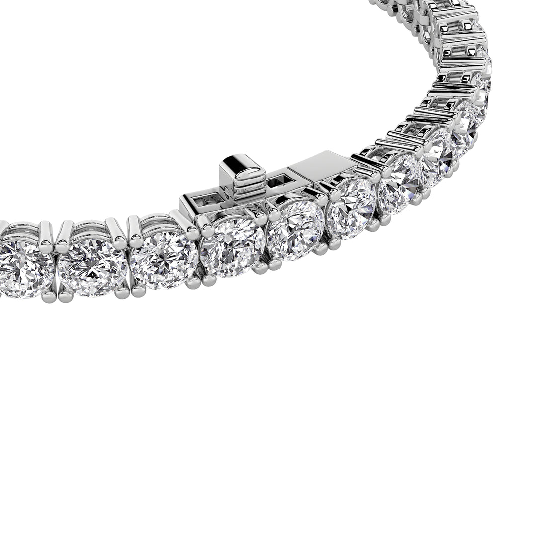 8Cttw Round Shaped Lab Grown Diamond (F/VS) Tennis Bracelet in 14K Gold