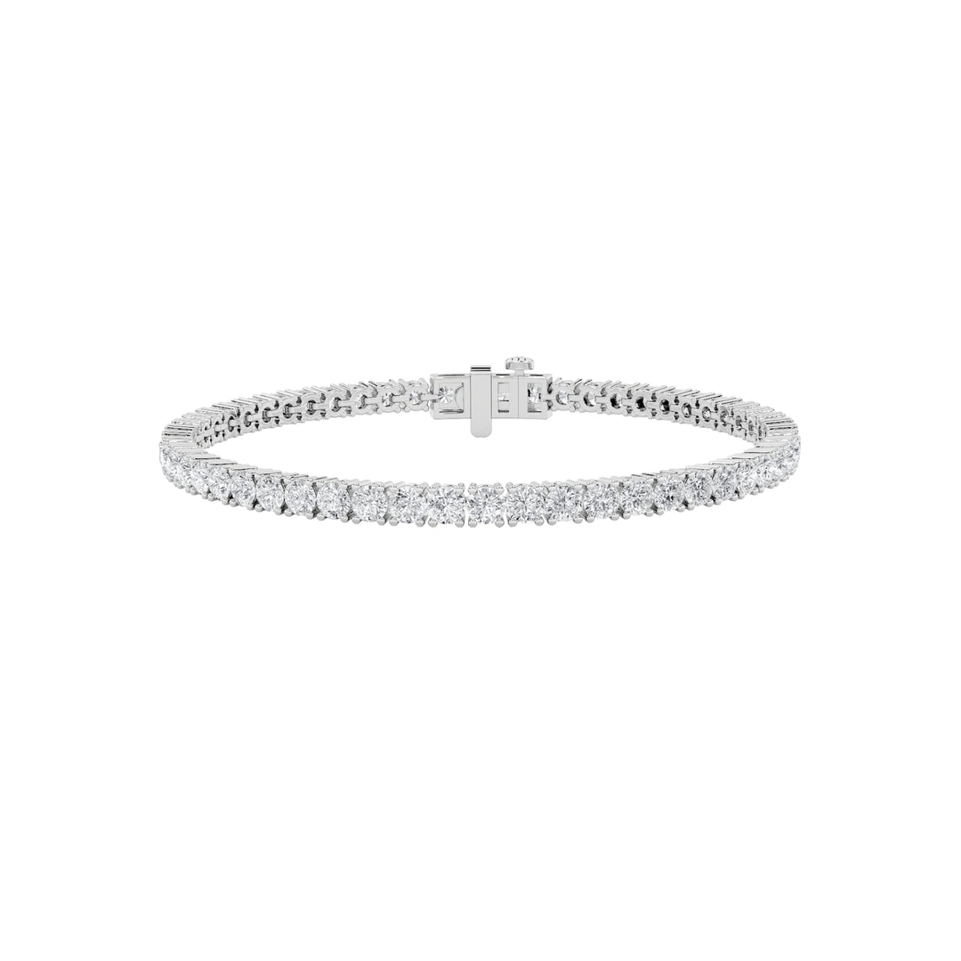 5Cttw Round Shaped Lab Grown Diamond Tennis Bracelet in 14K Gold (G/VS)