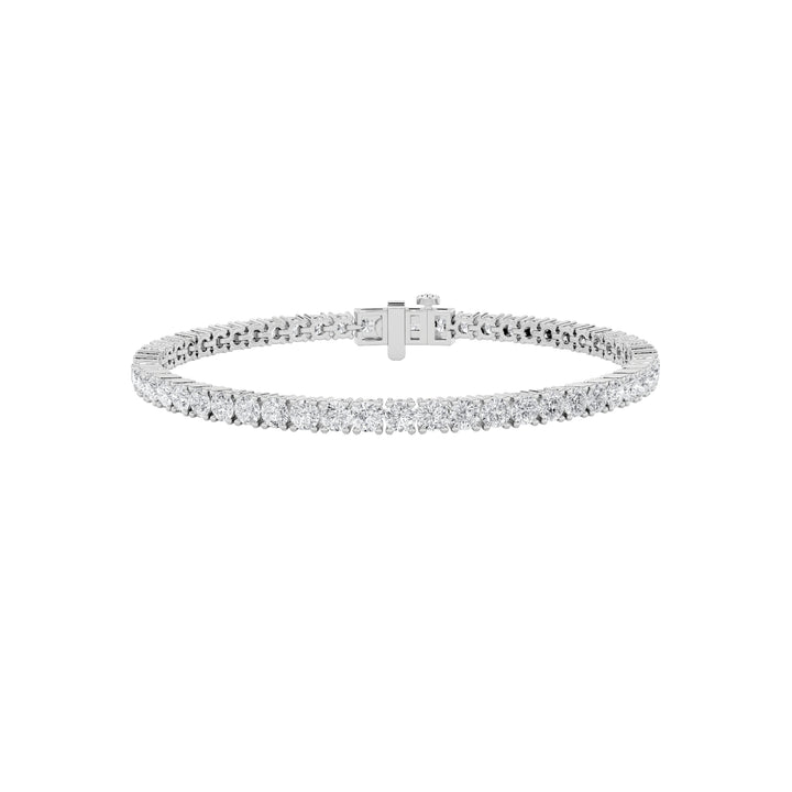 5Cttw Round Shaped Lab Grown Diamond Tennis Bracelet in 14K Gold (G/VS)