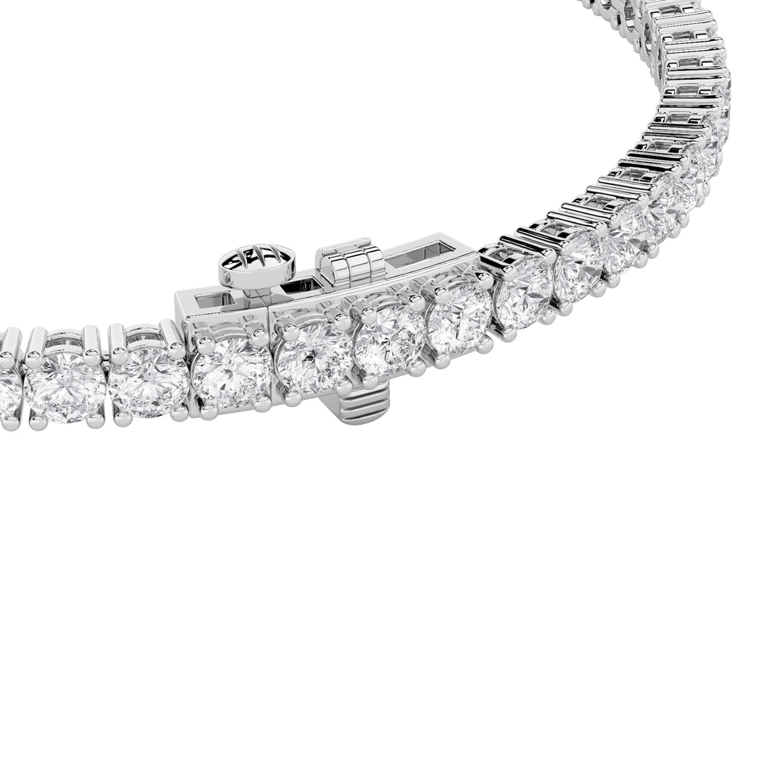 5Cttw Round Shaped Lab Grown Diamond Tennis Bracelet in 14K Gold (G/VS)