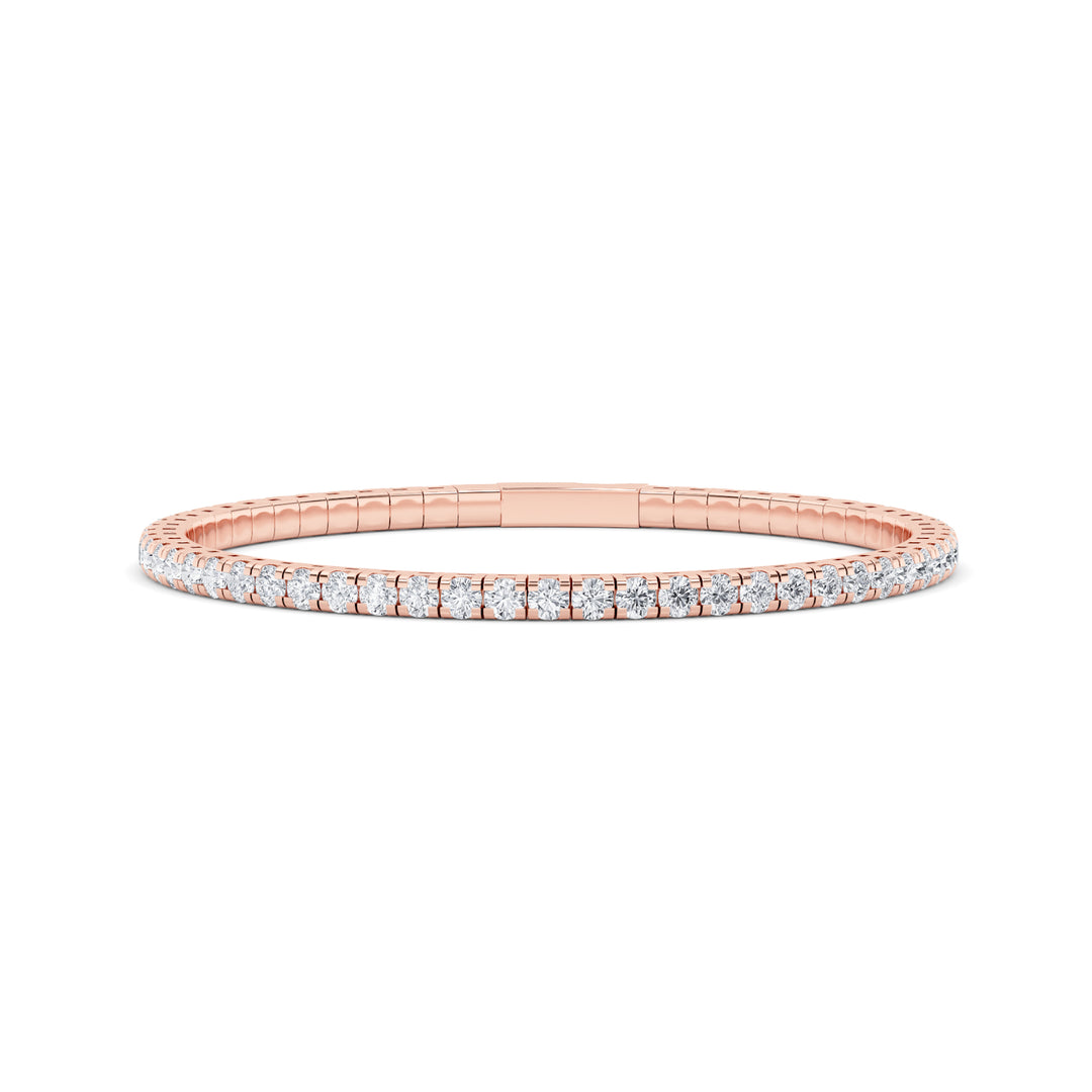 5.5Cttw Round Shaped Lab Grown Diamond (F/VS)  Bracelet in 14K Gold